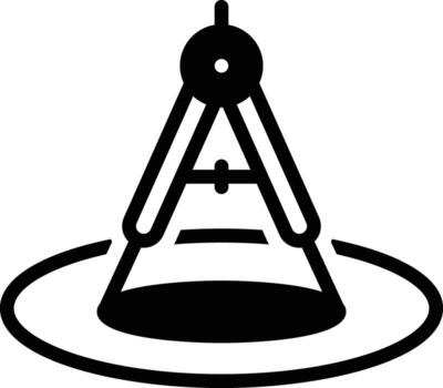 Solid icon for precise vector