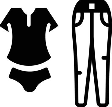 Solid icon for clothes vector