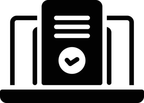 Solid icon for verified vector