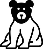 Solid icon for bear vector