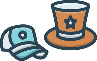 Color icon for hats vector