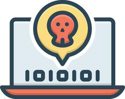 Color icon for fatal vector