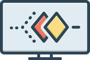 Color icon for animated vector
