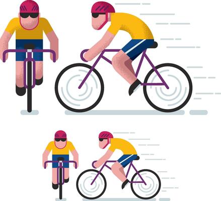 Cycling Flat Design