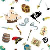 Pirate Accessories Pattern vector