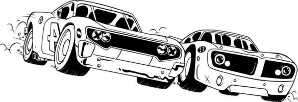 Race Line Art vector