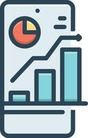 Color icon for graphs vector