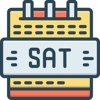 color icon for sat vector
