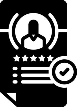 sólido icono para aceptar vector