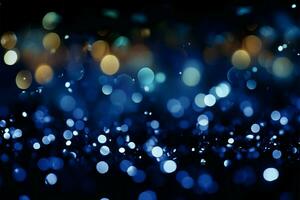 AI generated Blue dreams Abstract bokeh lights create an enchanting atmospheric display photo