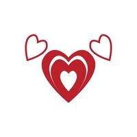 Love heart vector icon and symbol template illustration