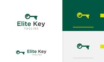 Logo design icon of geometric modern secure locked door house key hacker security protection vector