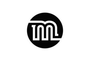 M logo line vector