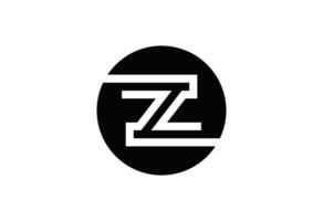 Z letter text logo free vector