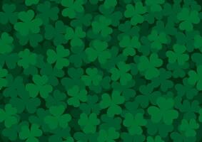 Seamless Clover Pattern Dark vector