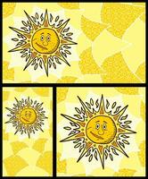 Sun Backgrounds Set vector