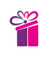 Gift box vector logo design.