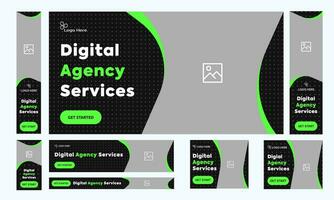 Trendy digital agency web bundle banner design for social media post, digital banner design, fully editable vector eps 10 file format