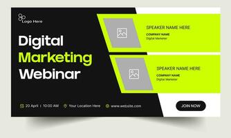 Minimalist webinar banner template design, digital marketing webinar banner design, marketing concept banner, fully editable vector eps 10 file format