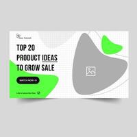 Best product idea tutorial tips video thumbnail banner design, product concept banner design, video cover banner, vector eps 10 file format