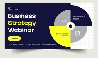 Trendy webinar template design, business strategy webinar banner design, business webinar, vector eps 10 file format