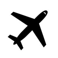 Airplane icon. Flat transportation plane symbol sign. Air fly isolated on the white background. Vector illustration.