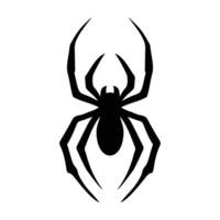 Black spider icon. Spider silhouette isolated on white background. Vector illustration