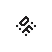 FD geometric logo initial concept with high quality logo design vector