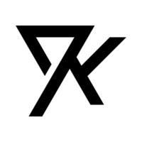 letter pk icon logo design vector