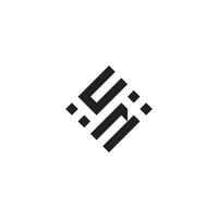 nu geométrico logo inicial concepto con alto calidad logo diseño vector