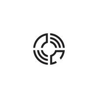 CN circle line logo initial concept with high quality logo design vector