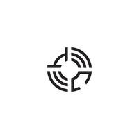 CI circle line logo initial concept with high quality logo design vector