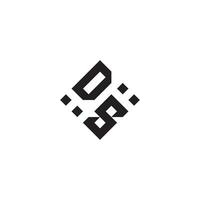 SD geometric logo initial concept with high quality logo design vector