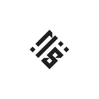 SN geometric logo initial concept with high quality logo design vector