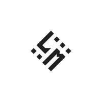 ml geométrico logo inicial concepto con alto calidad logo diseño vector