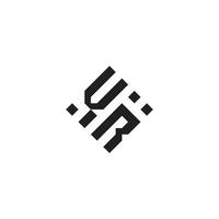RV geometric logo initial concept with high quality logo design vector