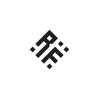 FR geometric logo initial concept with high quality logo design vector