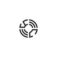 CY circle line logo initial concept with high quality logo design vector