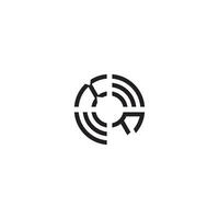 FX circle line logo initial concept with high quality logo design vector