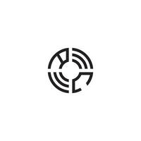 CA circle line logo initial concept with high quality logo design vector