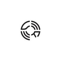 fv circulo línea logo inicial concepto con alto calidad logo diseño vector
