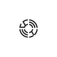 KY circle line logo initial concept with high quality logo design vector