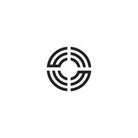 MW circle line logo initial concept with high quality logo design vector