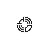 OI circle line logo initial concept with high quality logo design vector