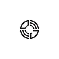 JD circle line logo initial concept with high quality logo design vector