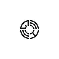 HG circle line logo initial concept with high quality logo design vector