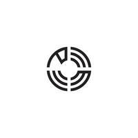 MP circle line logo initial concept with high quality logo design vector