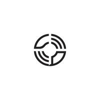 QV circle line logo initial concept with high quality logo design vector