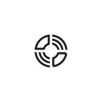 hacer circulo línea logo inicial concepto con alto calidad logo diseño vector