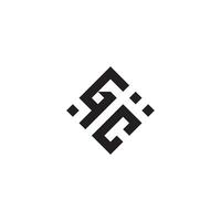 CG geometric logo initial concept with high quality logo design vector